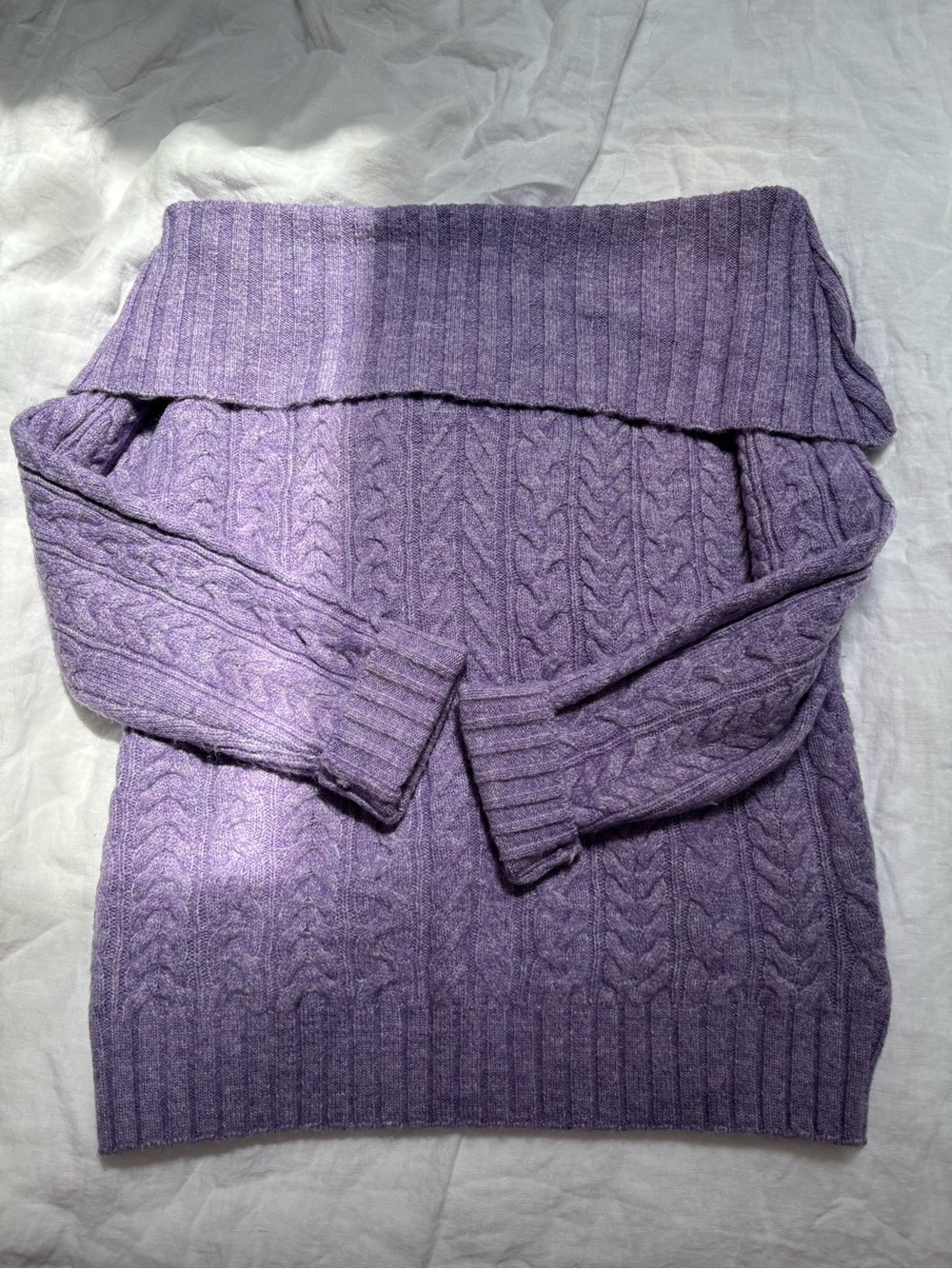 Lilac Off Shoulder Sweater